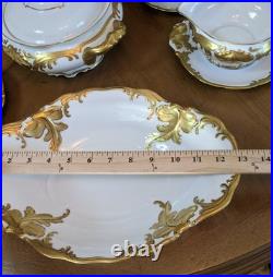 Walbrzych Wawel China Poland Gold Gilded Edge Complete Service For 10 Unboxed
