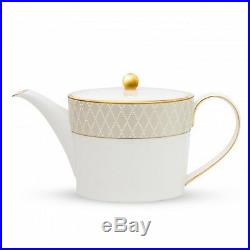 Waterford Fine China Monique Lhuillier Cherish Teapot, Gold accents