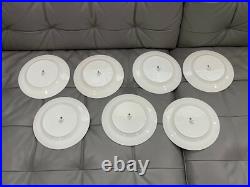 Wedgwood Bone China Agincourt Blue & Gold Porcelain Set of 7 Salad Plates