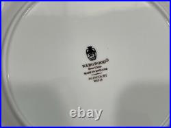 Wedgwood Bone China Agincourt Blue & Gold Porcelain Set of 7 Salad Plates