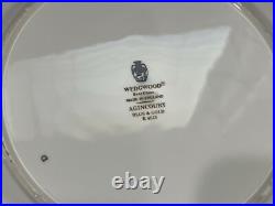 Wedgwood Bone China Agincourt Blue & Gold Porcelain Set of 7 Salad Plates