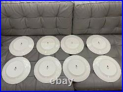 Wedgwood Bone China Agincourt Blue & Gold Porcelain Set of 8 Dinner Plates Wedgwood Bone China Agincourt Blue & Gold Porcelain Set of 8 Dinner Plates