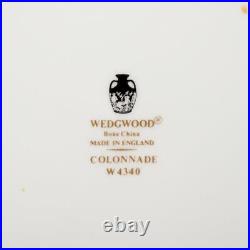 Wedgwood Colonnade Black Ulander White Gold Dinner Plates 10.75dia 4pcs B