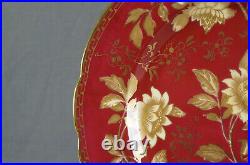 Wedgwood Tonquin Ruby Dark Red & Gold Floral 11 Inch Bone China Dinner Plate B