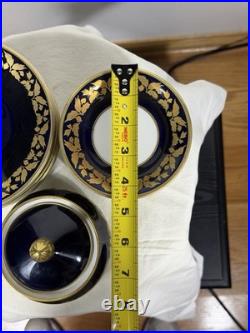 Weimar Porzellan GDR Cobalt & Gold Harmonie Set 21 Pieces West Germany 1970s