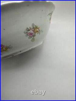 Wg & Co Limoges France Wild Roses Pitcher And Bowl Gold