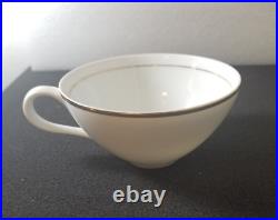 White Gold Trim Sonnet Dinnerware set FINE CHINA OF JAPAN s/6 porcelain china