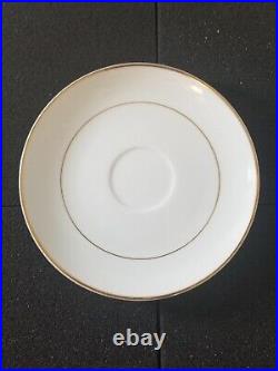 White Gold Trim Sonnet Dinnerware set FINE CHINA OF JAPAN s/6 porcelain china