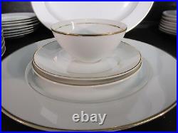 White Gold Trim Sonnet Dinnerware set FINE CHINA OF JAPAN s/8 porcelain china