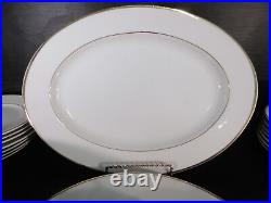 White Gold Trim Sonnet Dinnerware set FINE CHINA OF JAPAN s/8 porcelain china