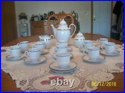 Winterling Bavaria Kirchenlamitz Porcelain China 25 Piece Tea Set Scroll Gold