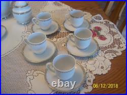 Winterling Bavaria Kirchenlamitz Porcelain China 25 Piece Tea Set Scroll Gold