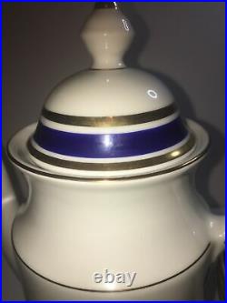 Winterling Kirchenlamitz Bavaria Porcelain China Tea Set Cream Cobalt Blue Gold