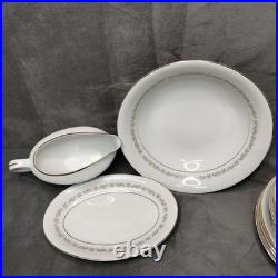 YAMAKA China 4Place Dinnerware Set Anniversary 1560 Japan 2pcGravy & Serving Bwl