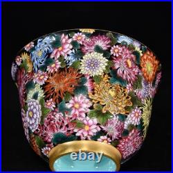 Yongzheng Marked Colour Enamel Porcelain Gild Flowers Tea Cup Covered Bowl Pair