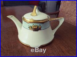 Z S & Co Bavaria Art Deco China Tea Set Plus Gold HP Signed c 1908-1918 RARE