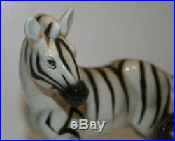 Zebra Figurine Vintage E & R Golden Crown Fine China/Porcelain