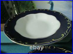 Zsolnay Hungary Pompadour China Set Plates Cups Saucers Blue Gold Pick 1